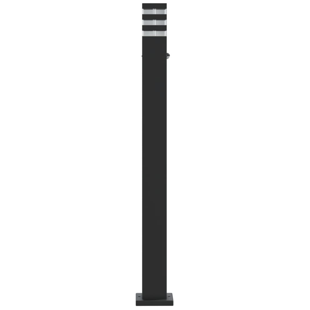 vidaXL Lampă exterioară de podea cu senzor, negru, 110 cm, aluminiu