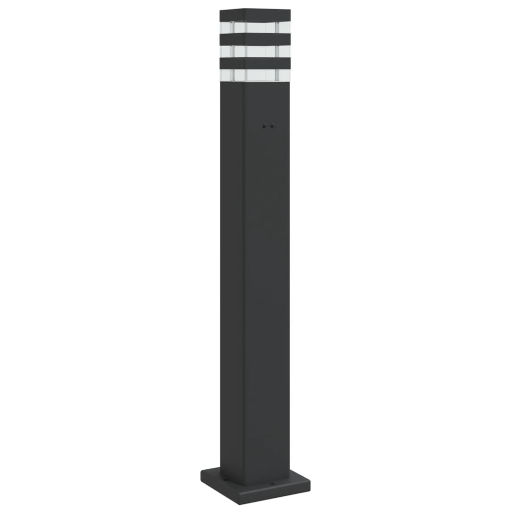 vidaXL Lampă exterioară de podea cu priză, negru, 80 cm, aluminiu vidaXL Lampă exterioară de podea cu priză, negru, 80 cm, aluminiu