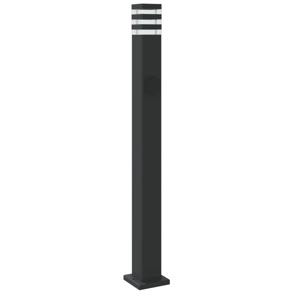 vidaXL Lămpi exterioare de podea cu priză 3 buc. negru 110 cm aluminiu vidaXL Lămpi exterioare de podea cu priză 3 buc. negru 110 cm aluminiu