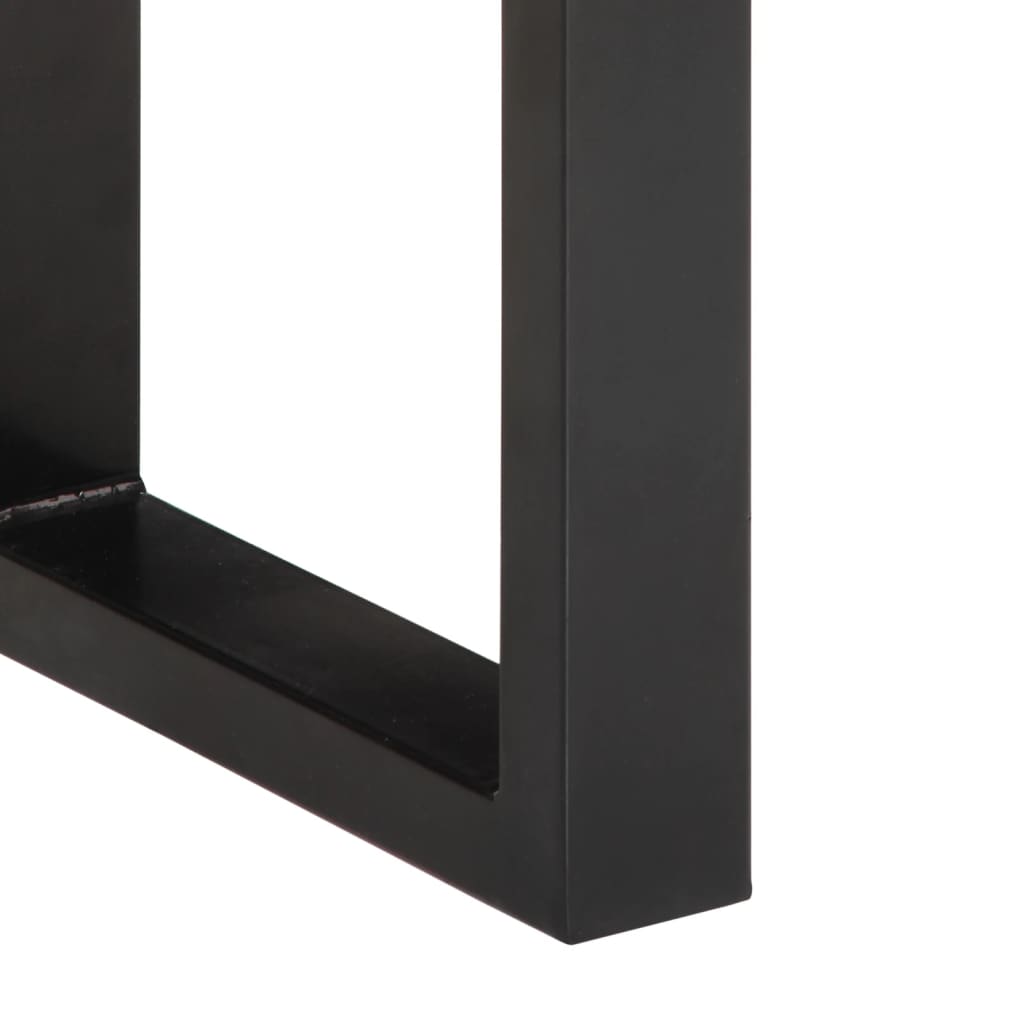 vidaXL Bancă, 160 cm, lemn masiv de mango nefinisat și oțel