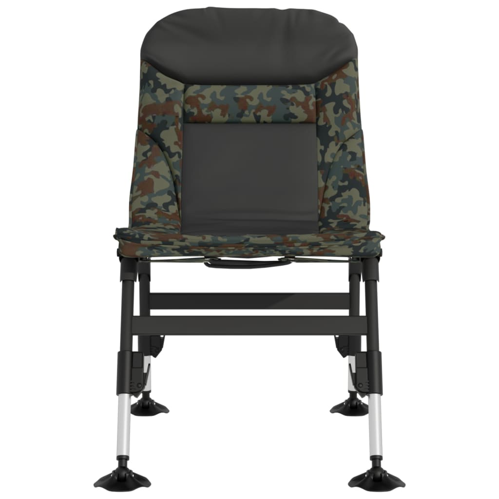 vidaXL Scaun de pescuit cu picioare reglabile pliabil camuflaj vidaXL Scaun de pescuit cu picioare reglabile pliabil camuflaj