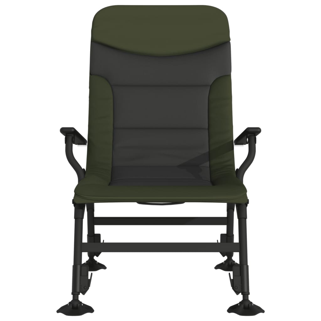 vidaXL Scaun de pescuit cu cotieră, pliabil, verde vidaXL Scaun de pescuit cu cotieră, pliabil, verde