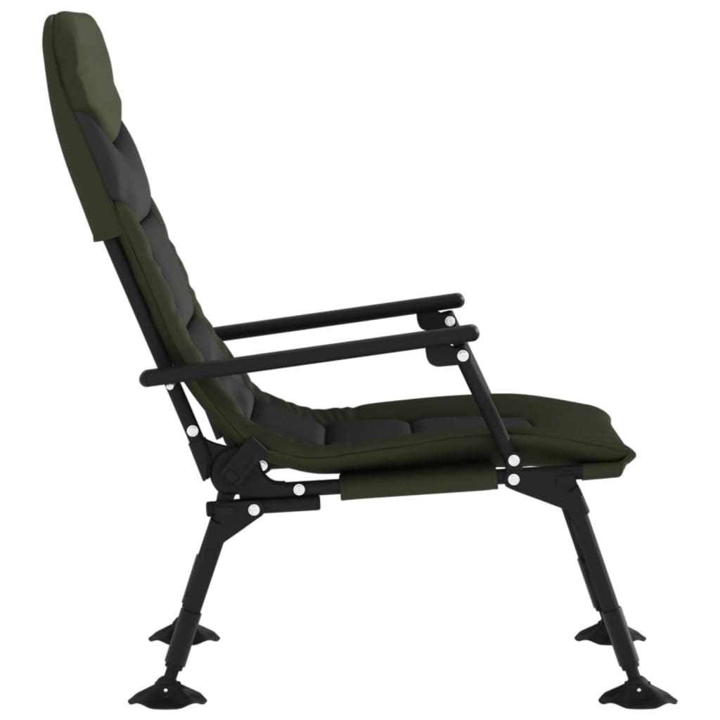 vidaXL Scaun de pescuit cu cotieră, pliabil, verde vidaXL Scaun de pescuit cu cotieră, pliabil, verde