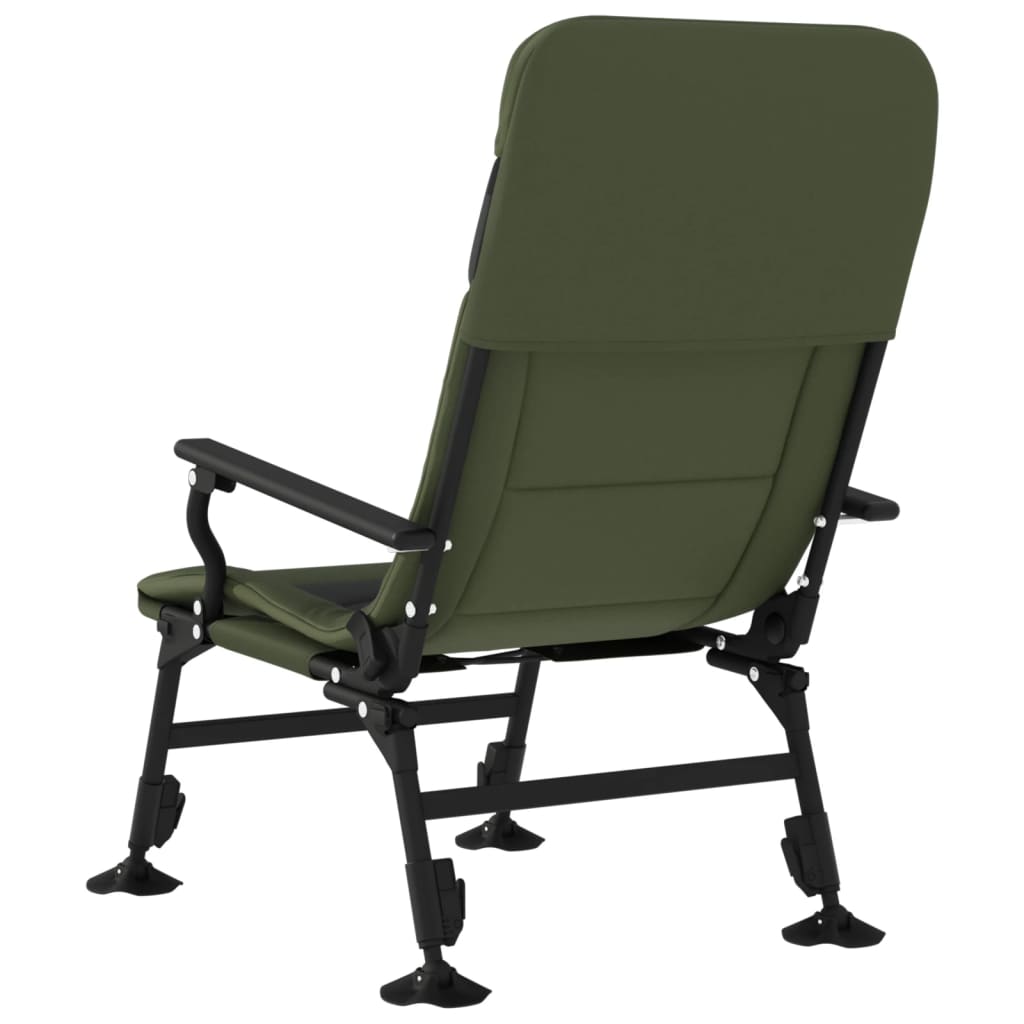 vidaXL Scaun de pescuit cu cotieră, pliabil, verde vidaXL Scaun de pescuit cu cotieră, pliabil, verde