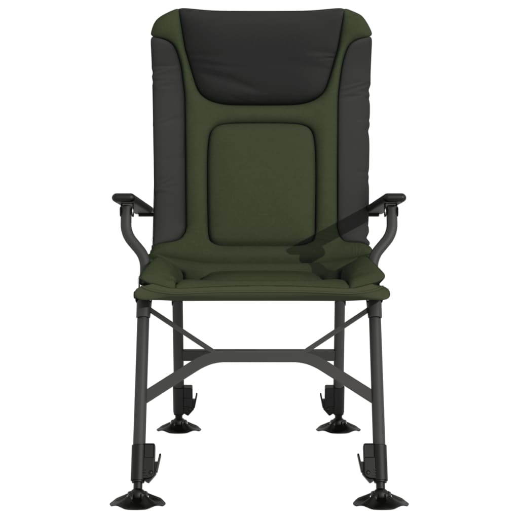 vidaXL Scaun de pescuit cu cotieră, pliabil, verde vidaXL Scaun de pescuit cu cotieră, pliabil, verde
