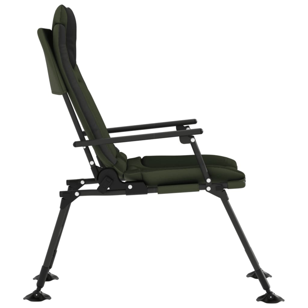 vidaXL Scaun de pescuit cu cotieră, pliabil, verde vidaXL Scaun de pescuit cu cotieră, pliabil, verde