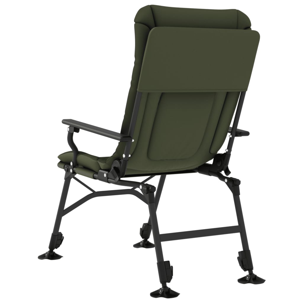 vidaXL Scaun de pescuit cu cotieră, pliabil, verde vidaXL Scaun de pescuit cu cotieră, pliabil, verde