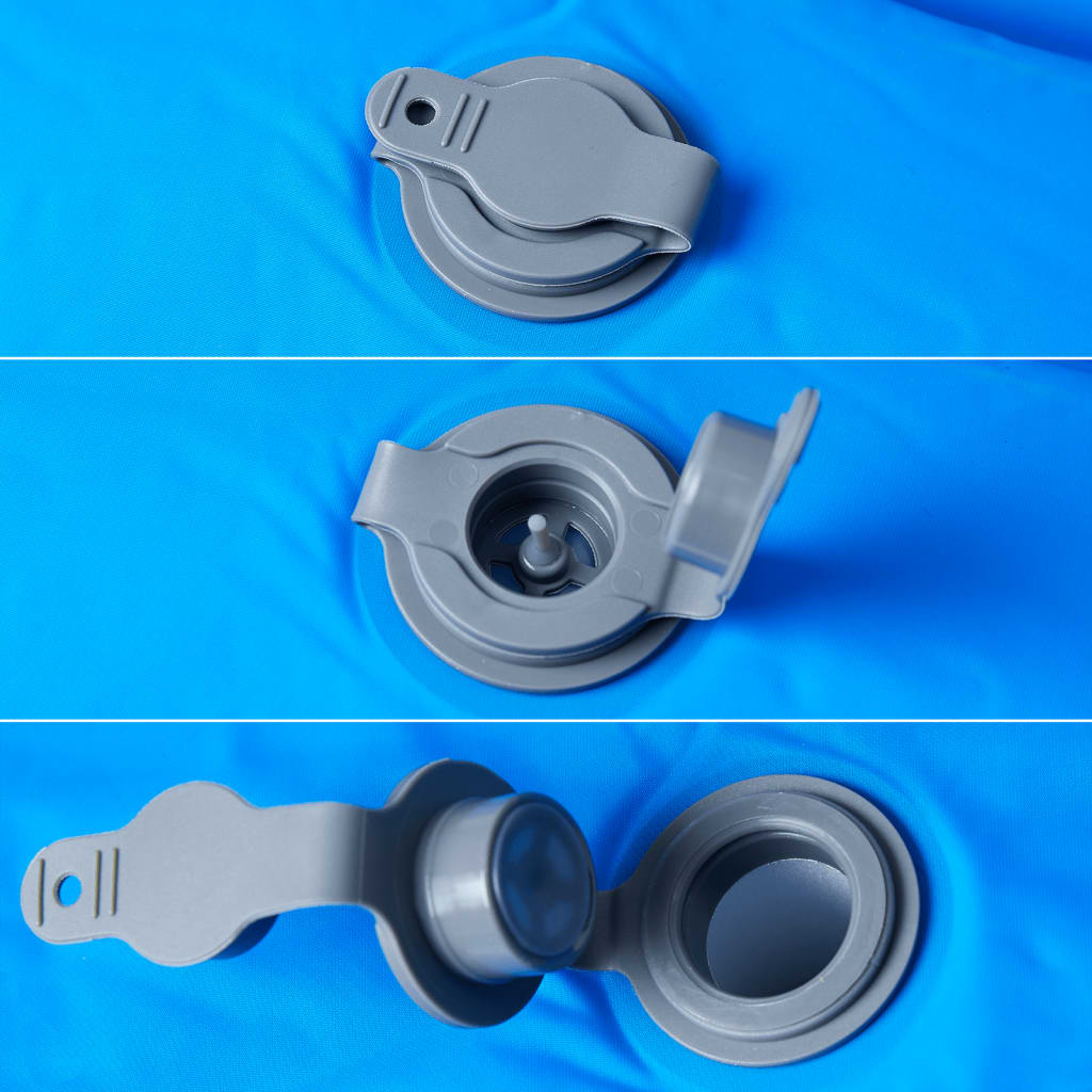 vidaXL Saltea de camping auto-gonflabilă cu pernă, 1 persoană albastru