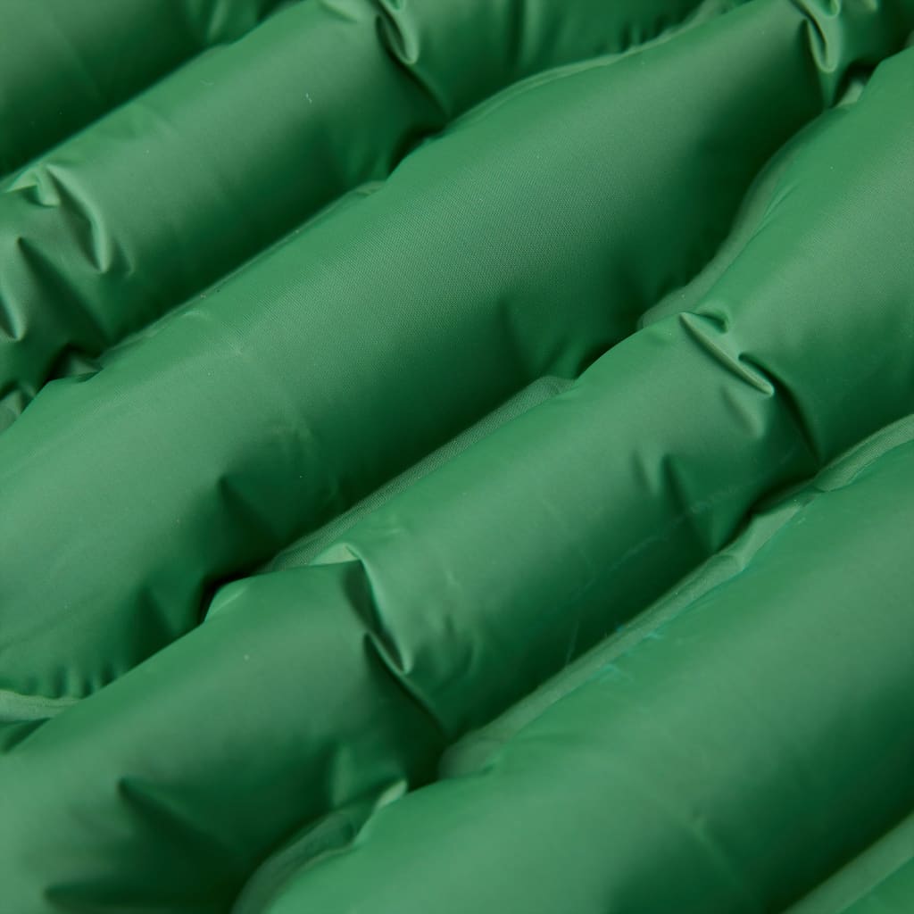 vidaXL Saltea camping auto-gonflabilă, cu pernă, 1 persoană, verde vidaXL Saltea camping auto-gonflabilă, cu pernă, 1 persoană, verde