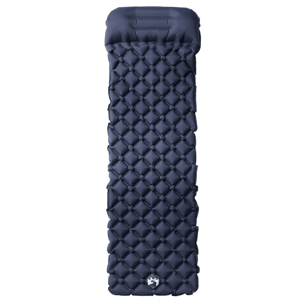 vidaXL Saltea de camping gonflabilă, cu pernă, 1 persoană, gri vidaXL Saltea de camping gonflabilă, cu pernă, 1 persoană, gri