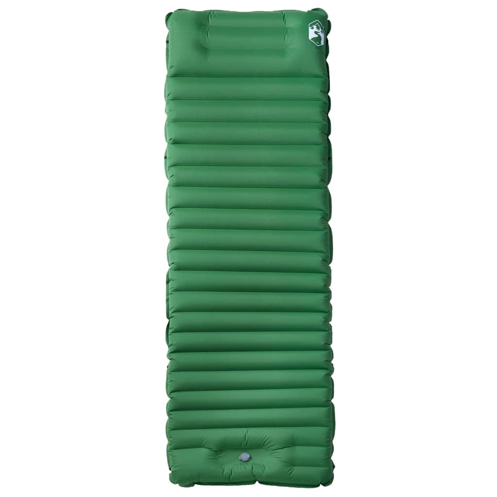 vidaXL Saltea camping auto-gonflabilă, cu pernă, 1 persoană, verde vidaXL Saltea camping auto-gonflabilă, cu pernă, 1 persoană, verde