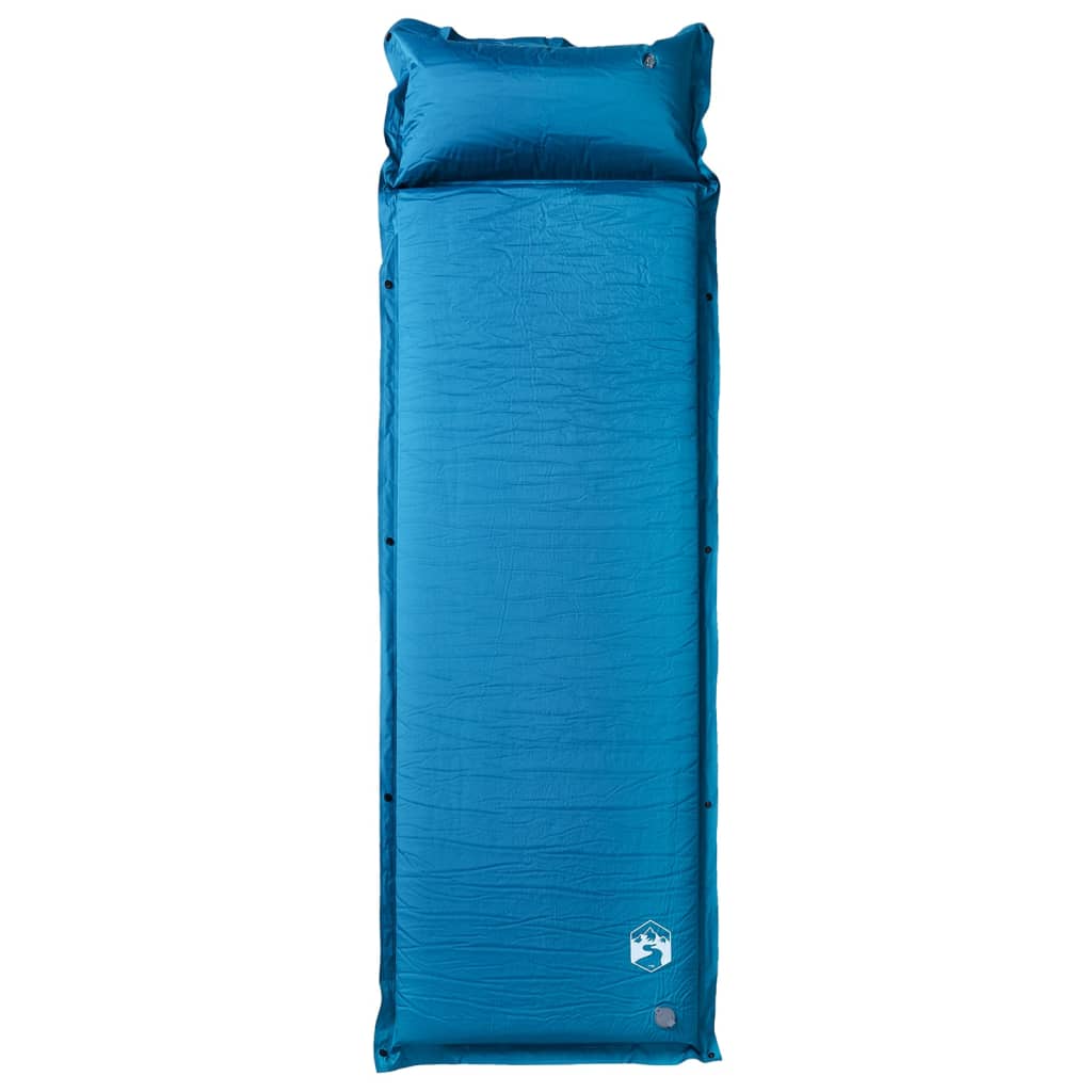 vidaXL Saltea de camping gonflabilă cu pernă, 1 persoană, turcoaz vidaXL Saltea de camping gonflabilă cu pernă, 1 persoană, turcoaz