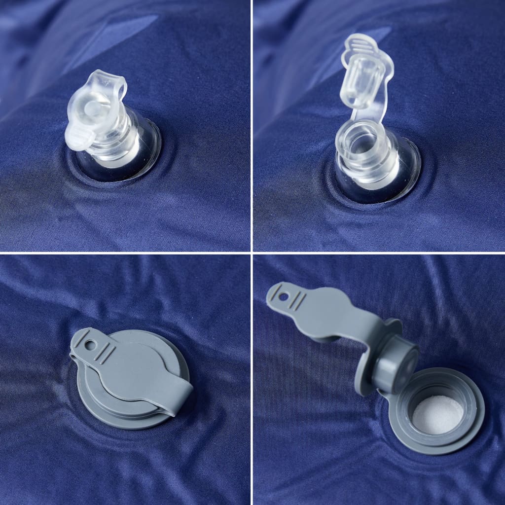 vidaXL Saltea de camping auto-gonflabilă cu pernă 1 persoană bleumarin vidaXL Saltea de camping auto-gonflabilă cu pernă 1 persoană bleumarin