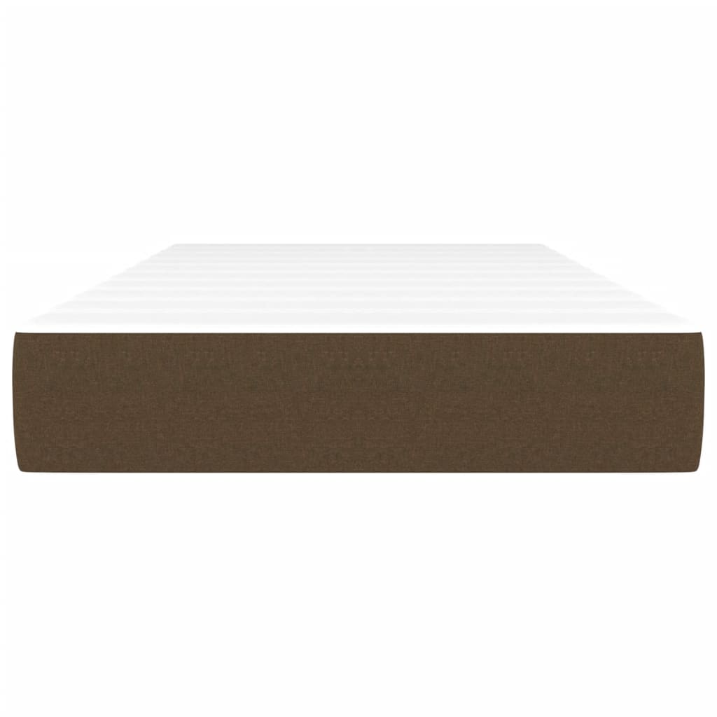 vidaXL Saltea de pat cu arcuri, maro închis, 120x190x20 cm, textil