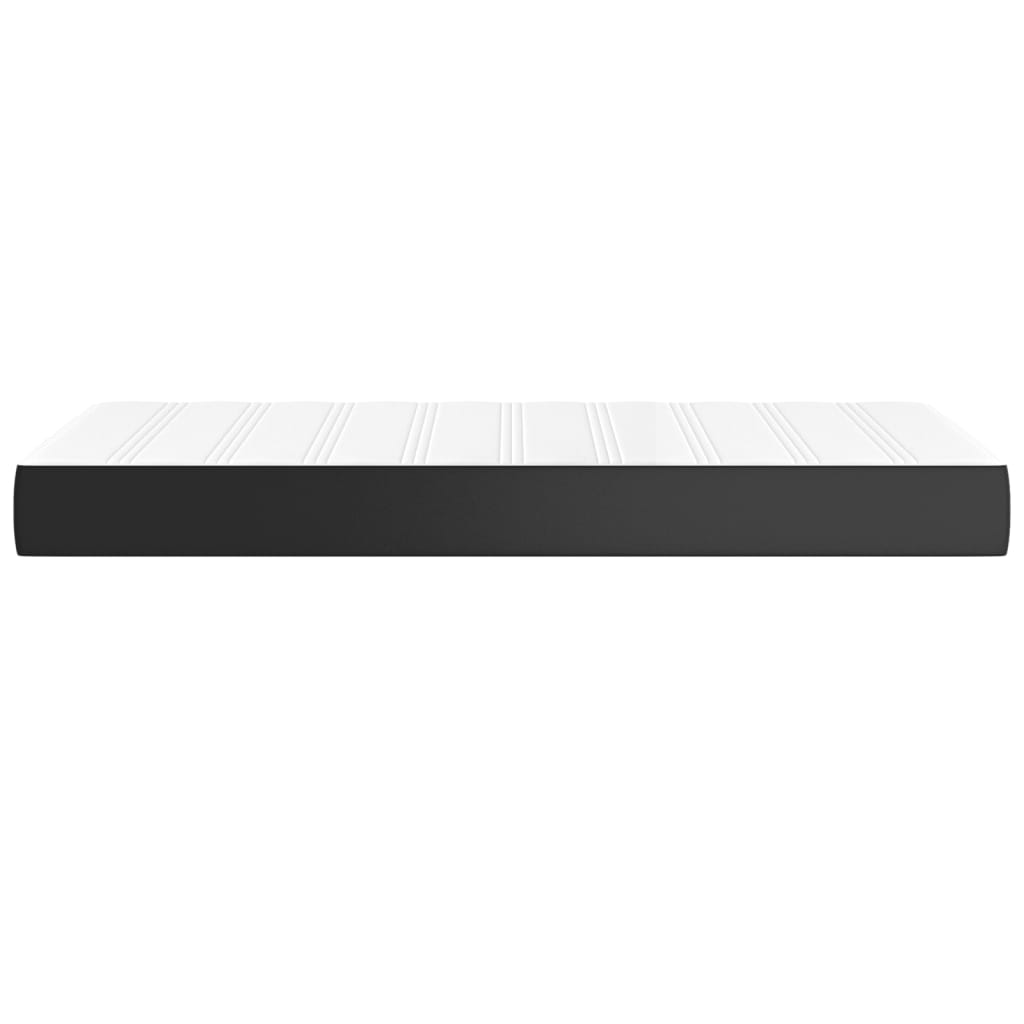 vidaXL Saltea de pat cu arcuri, negru, 120x190x20 cm, piele ecologică