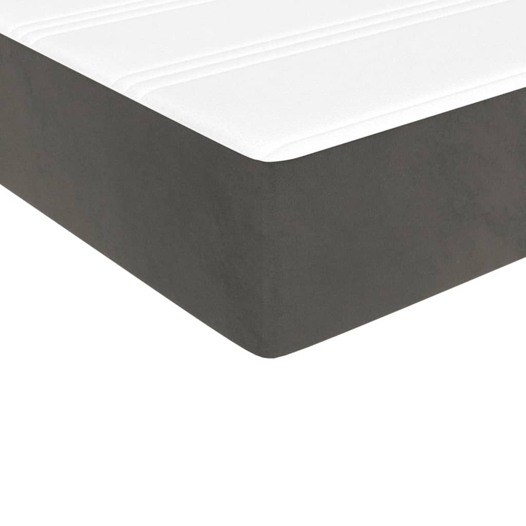 vidaXL Saltea de pat cu arcuri, gri închis, 120x190x20 cm, textil vidaXL Saltea de pat cu arcuri, gri închis, 120x190x20 cm, textil