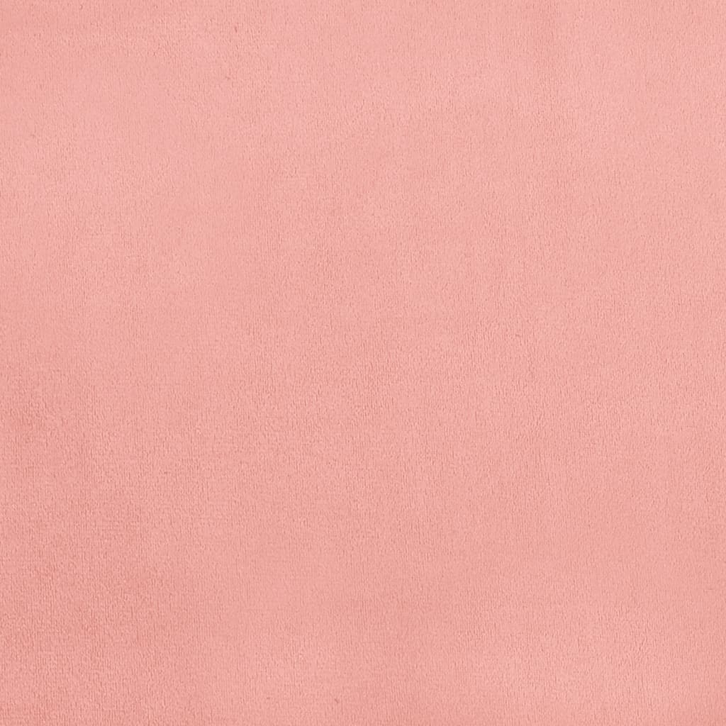 vidaXL Saltea de pat cu arcuri, roz, 120x190x20 cm, catifea