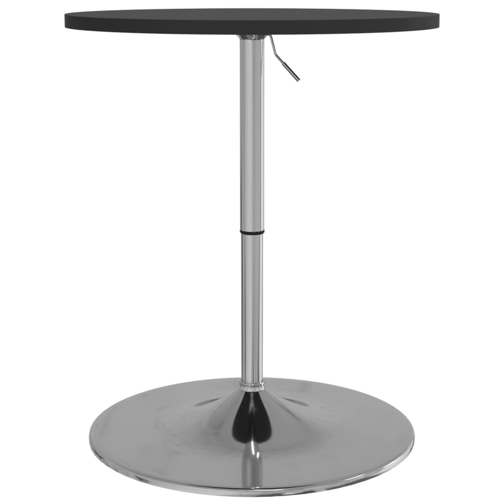 vidaXL Masă de bar, negru, 60x60x90 cm, lemn prelucrat și oțel cromat