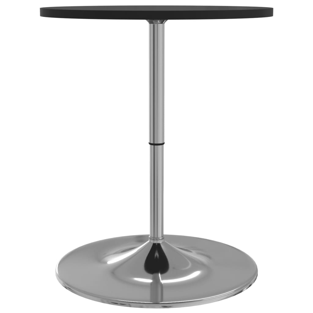 vidaXL Masă de bar, negru, 60x60x90 cm, lemn prelucrat și oțel cromat