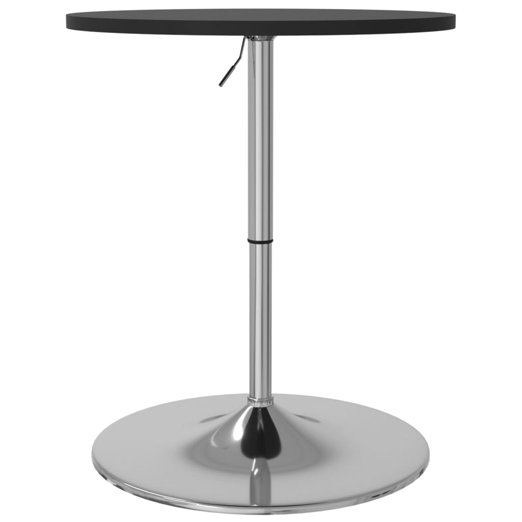 vidaXL Masă de bar, negru, 60x60x90 cm, lemn prelucrat și oțel cromat