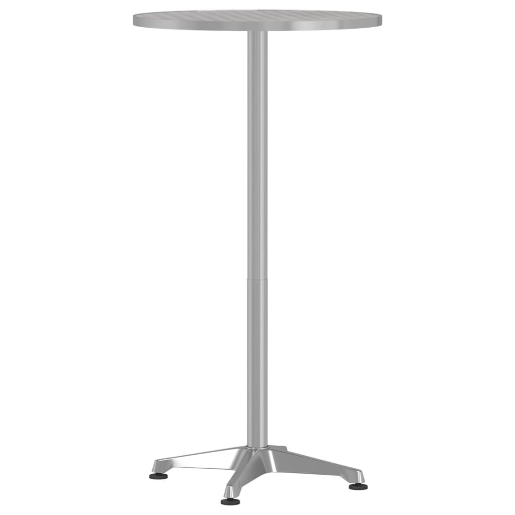 vidaXL Masă bar exterior înălțime reglabilă Ø59,5x70/109,5 cm aluminiu vidaXL Masă bar exterior înălțime reglabilă Ø59,5x70/109,5 cm aluminiu