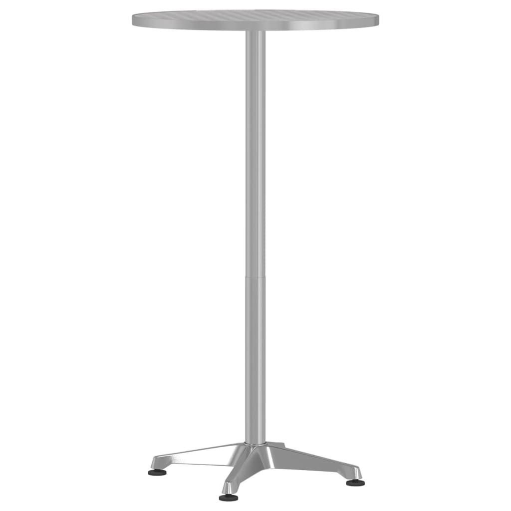 vidaXL Masă bar exterior înălțime reglabilă Ø59,5x70/114,5 cm aluminiu vidaXL Masă bar exterior înălțime reglabilă Ø59,5x70/114,5 cm aluminiu