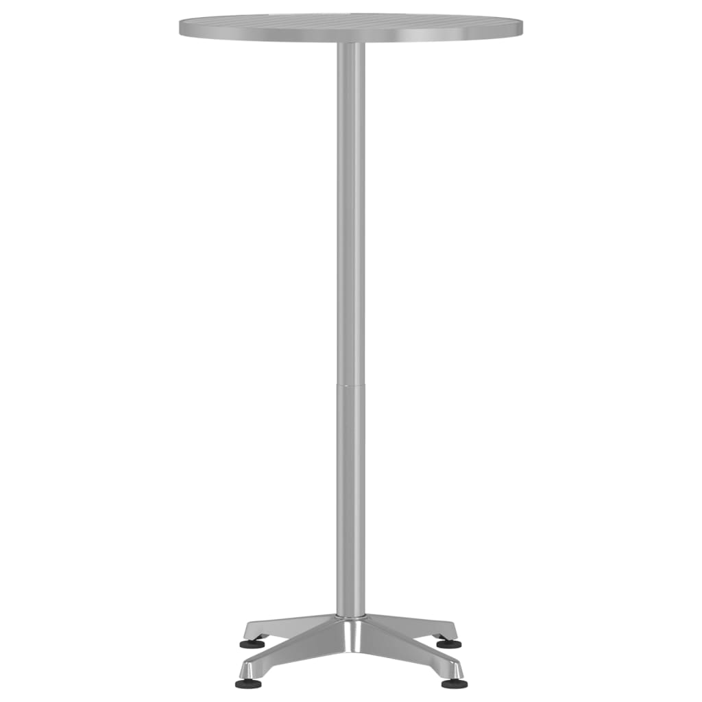 vidaXL Masă bar exterior înălțime reglabilă Ø59,5x70/114,5 cm aluminiu vidaXL Masă bar exterior înălțime reglabilă Ø59,5x70/114,5 cm aluminiu