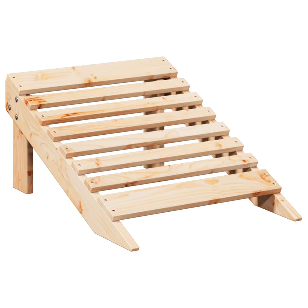 vidaXL Scaun Adirondack cu taburet, lemn masiv de brad vidaXL Scaun Adirondack cu taburet, lemn masiv de brad
