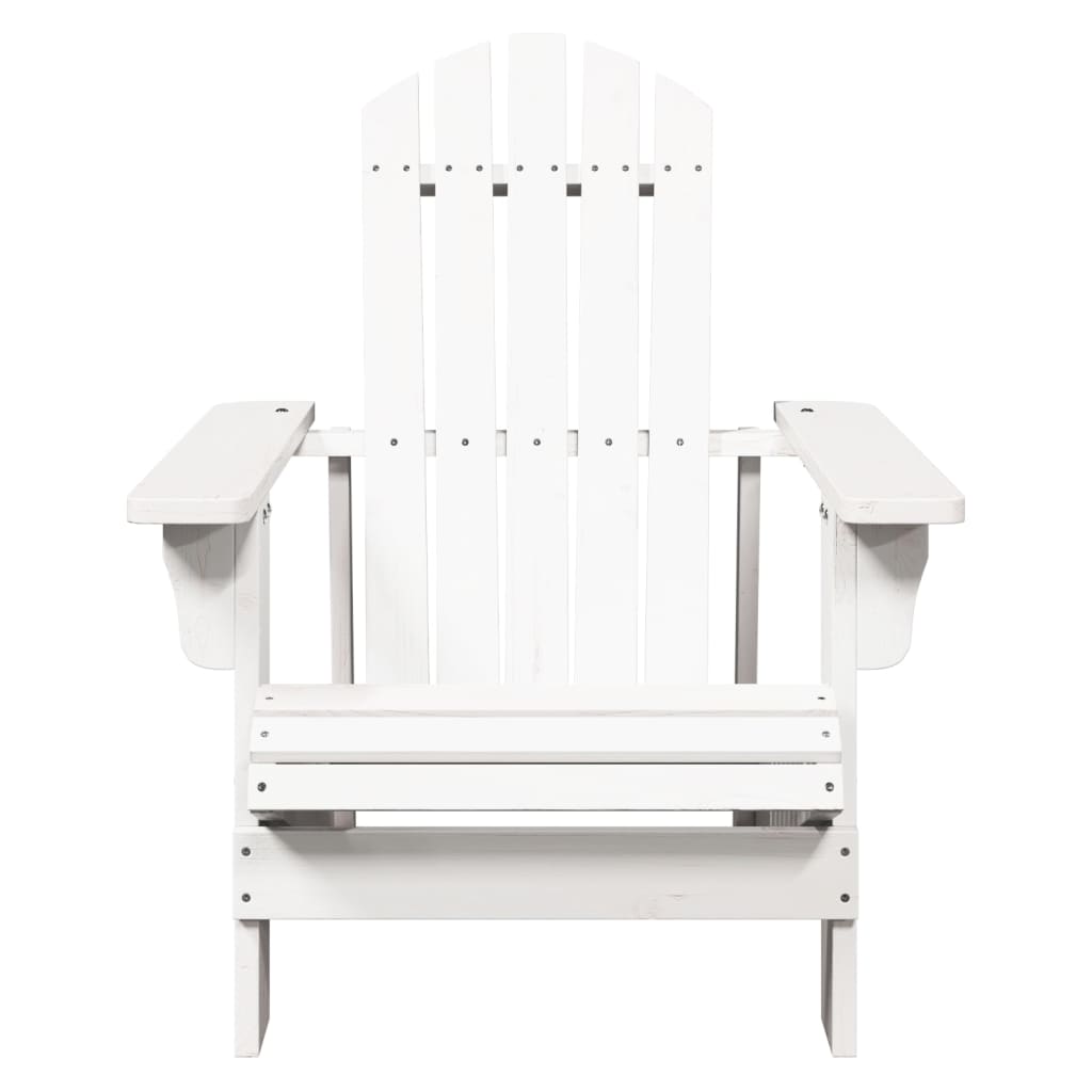 vidaXL Scaun Adirondack, alb, 69x85x90,5 cm, lemn masiv de brad