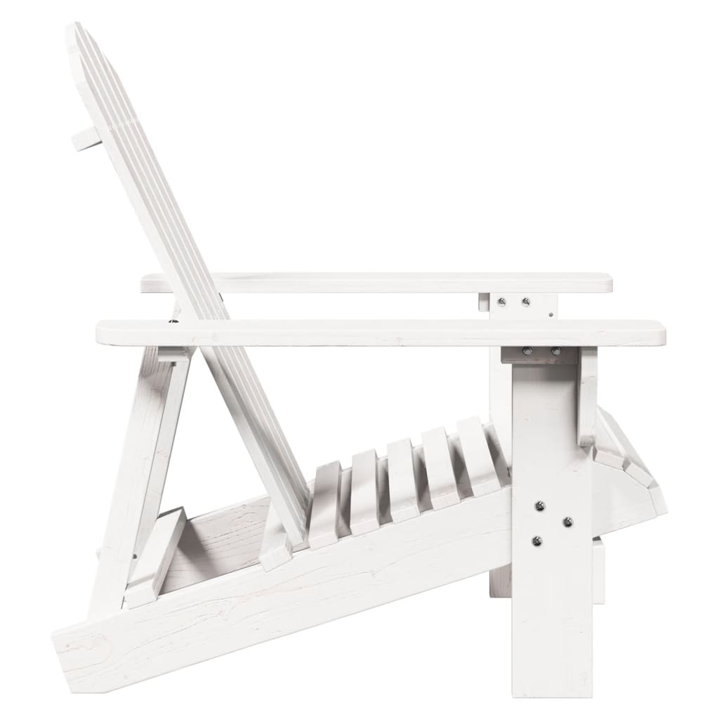 vidaXL Scaun Adirondack, alb, 69x85x90,5 cm, lemn masiv de brad