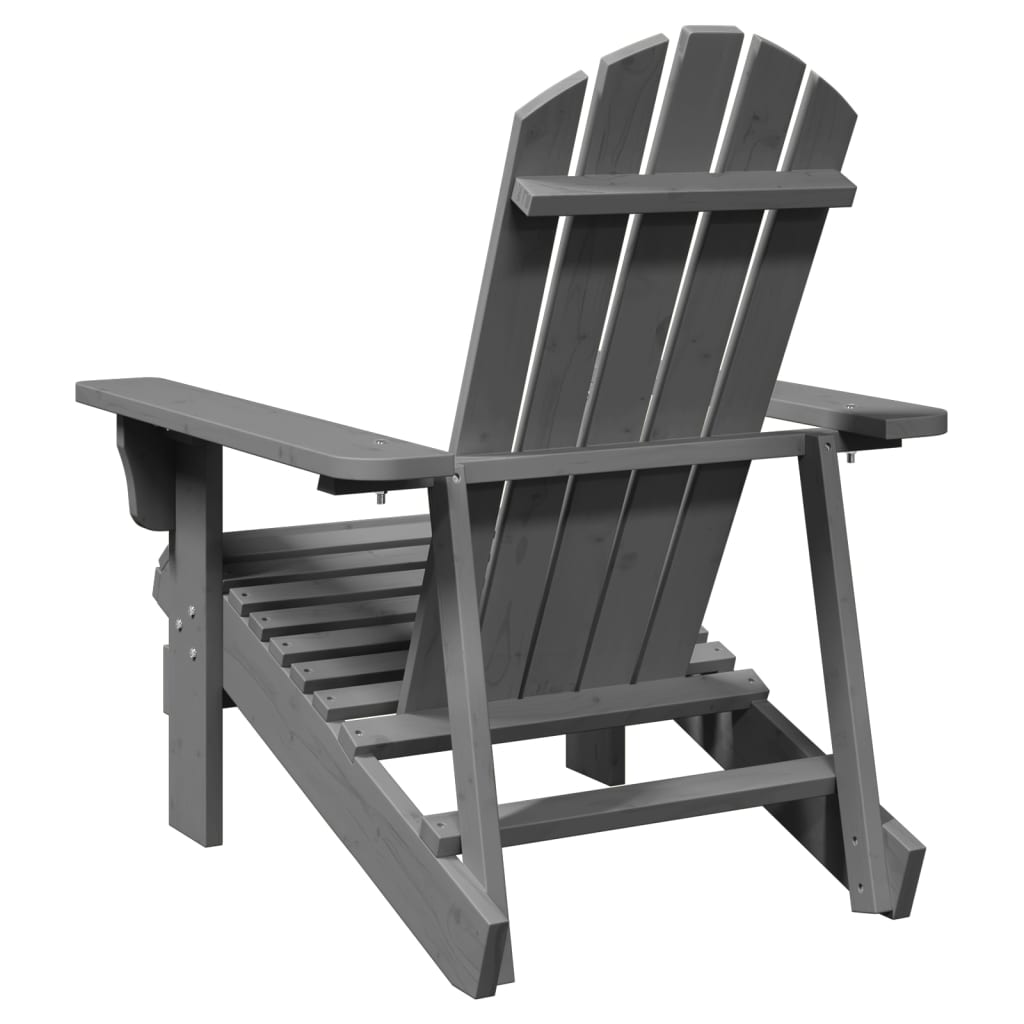 vidaXL Scaun Adirondack, gri, 69x85x90,5 cm, lemn masiv de brad vidaXL Scaun Adirondack, gri, 69x85x90,5 cm, lemn masiv de brad