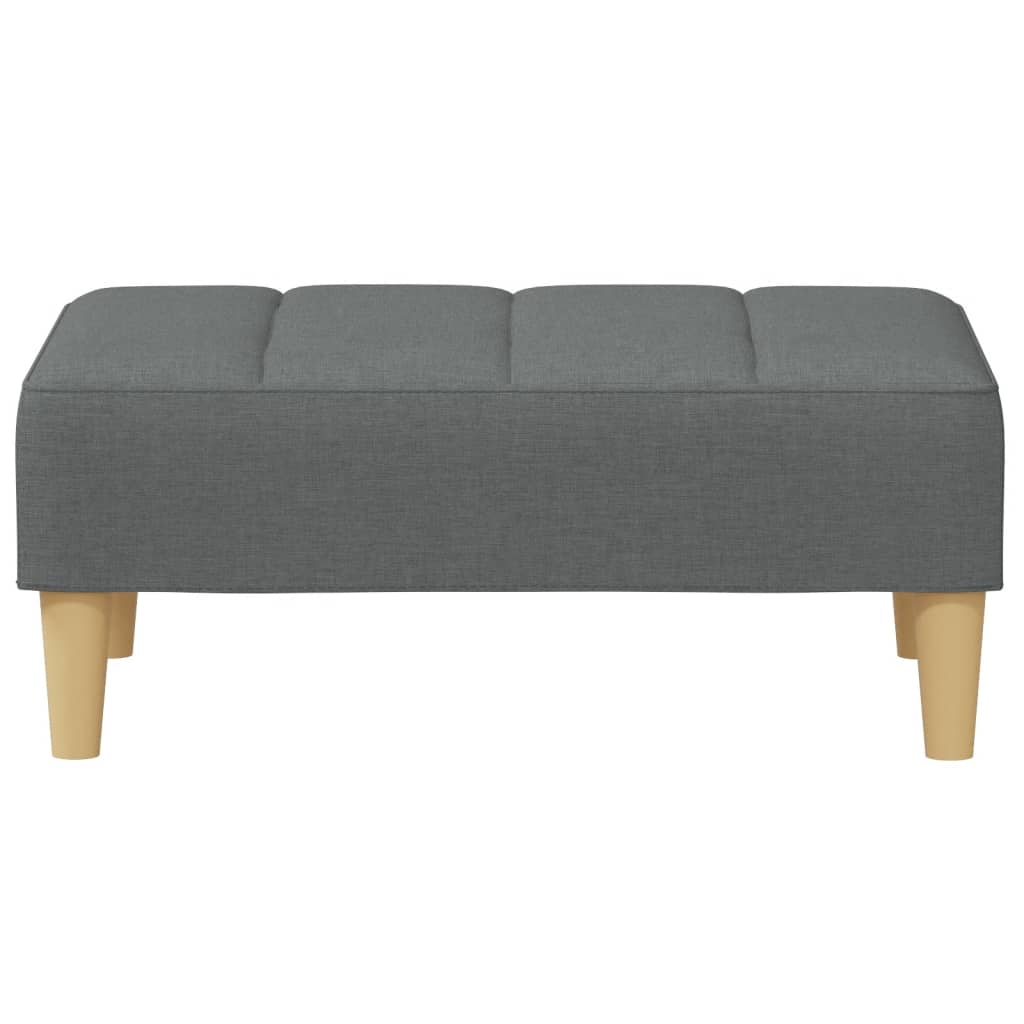 vidaXL Taburet, gri închis, 77x55x31 cm, material textil vidaXL Taburet, gri închis, 77x55x31 cm, material textil