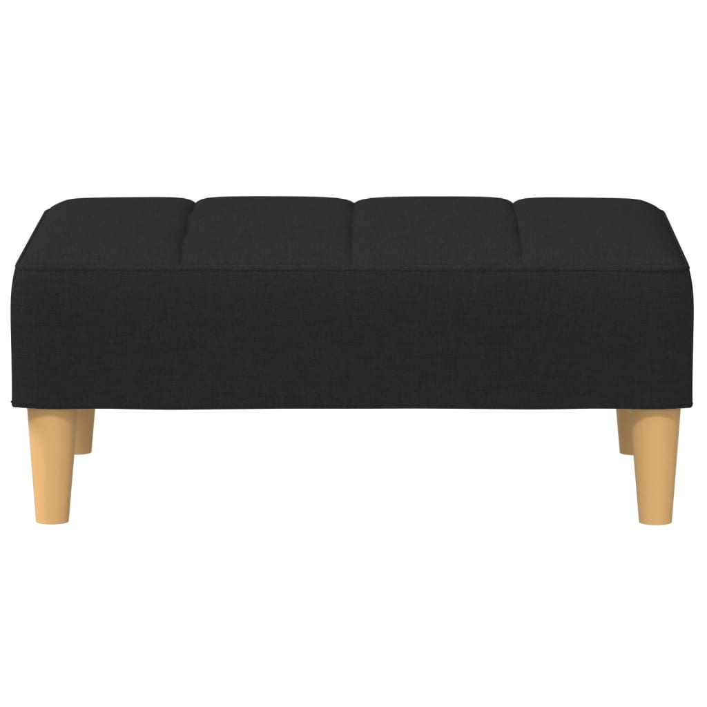 vidaXL Taburet, negru, 77x55x31 cm, material textil vidaXL Taburet, negru, 77x55x31 cm, material textil
