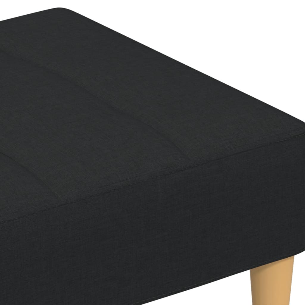 vidaXL Taburet, negru, 77x55x31 cm, material textil vidaXL Taburet, negru, 77x55x31 cm, material textil