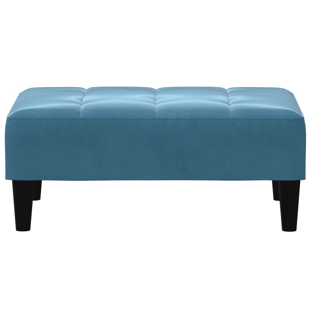 vidaXL Taburet, albastru, 77x55x31 cm, catifea vidaXL Taburet, albastru, 77x55x31 cm, catifea