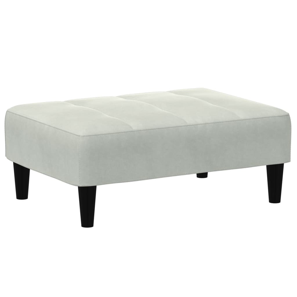 vidaXL Taburet, gri deschis, 77x55x31 cm, catifea vidaXL Taburet, gri deschis, 77x55x31 cm, catifea