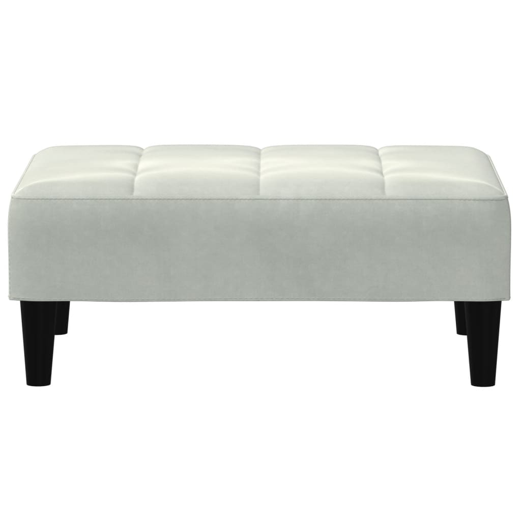 vidaXL Taburet, gri deschis, 77x55x31 cm, catifea vidaXL Taburet, gri deschis, 77x55x31 cm, catifea