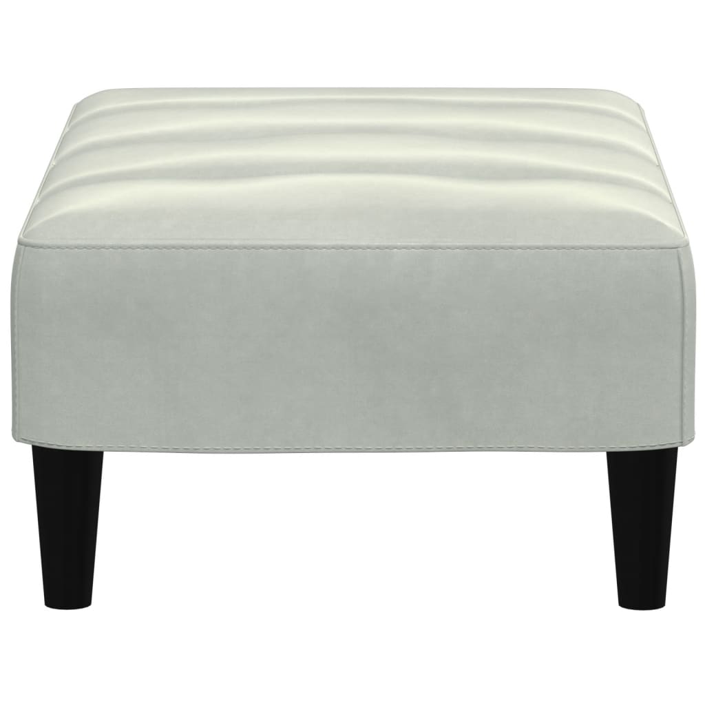 vidaXL Taburet, gri deschis, 77x55x31 cm, catifea vidaXL Taburet, gri deschis, 77x55x31 cm, catifea