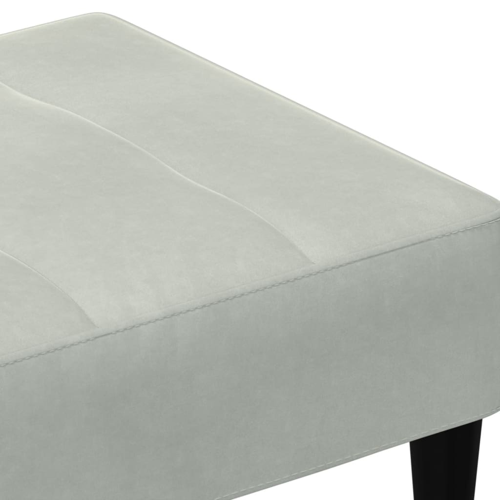 vidaXL Taburet, gri deschis, 77x55x31 cm, catifea vidaXL Taburet, gri deschis, 77x55x31 cm, catifea