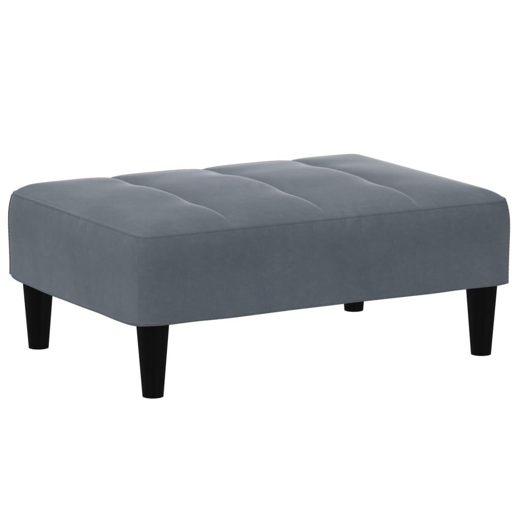vidaXL Taburet, gri închis, 77x55x31 cm, catifea vidaXL Taburet, gri închis, 77x55x31 cm, catifea