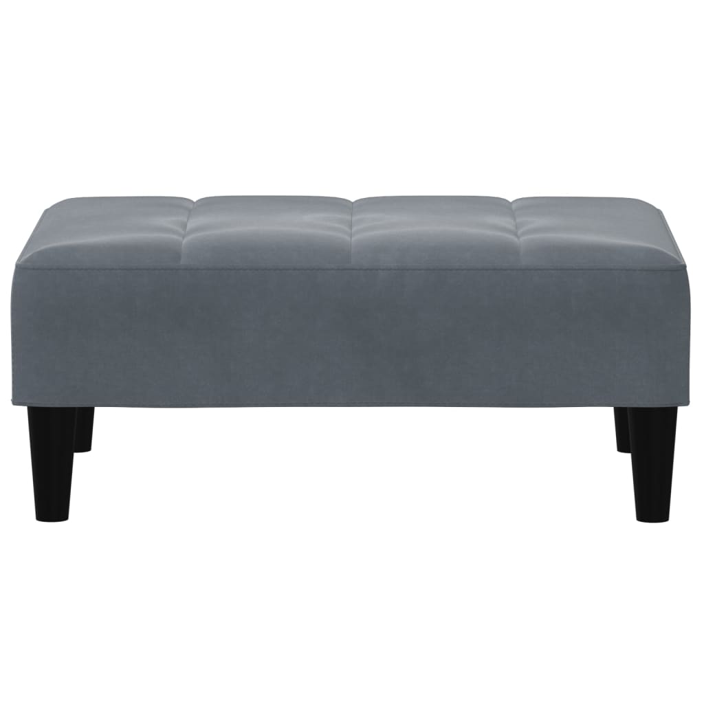 vidaXL Taburet, gri închis, 77x55x31 cm, catifea vidaXL Taburet, gri închis, 77x55x31 cm, catifea