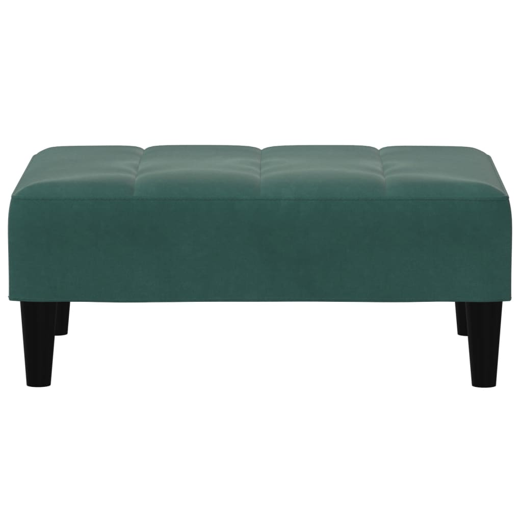 vidaXL Taburet, verde închis, 77x55x31 cm, catifea vidaXL Taburet, verde închis, 77x55x31 cm, catifea
