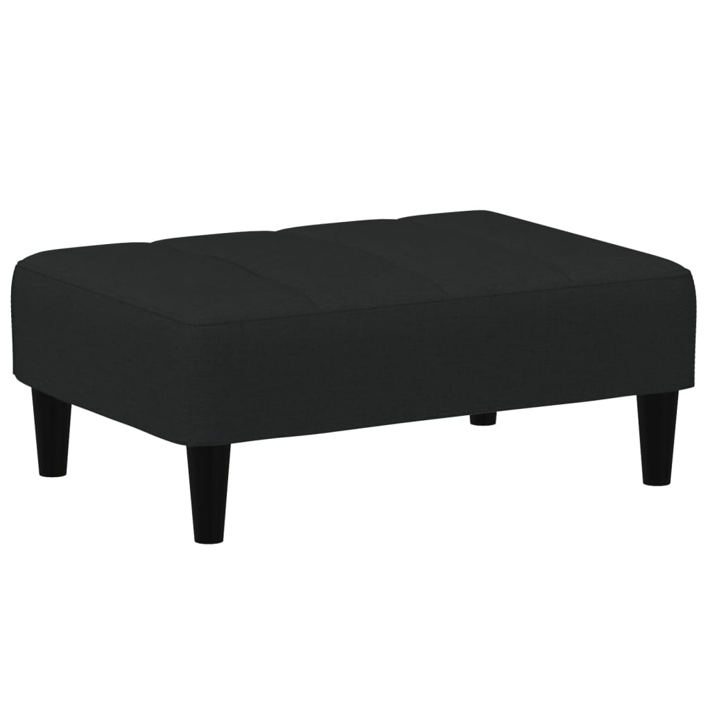 vidaXL Taburet, negru, 77x55x31 cm, catifea vidaXL Taburet, negru, 77x55x31 cm, catifea