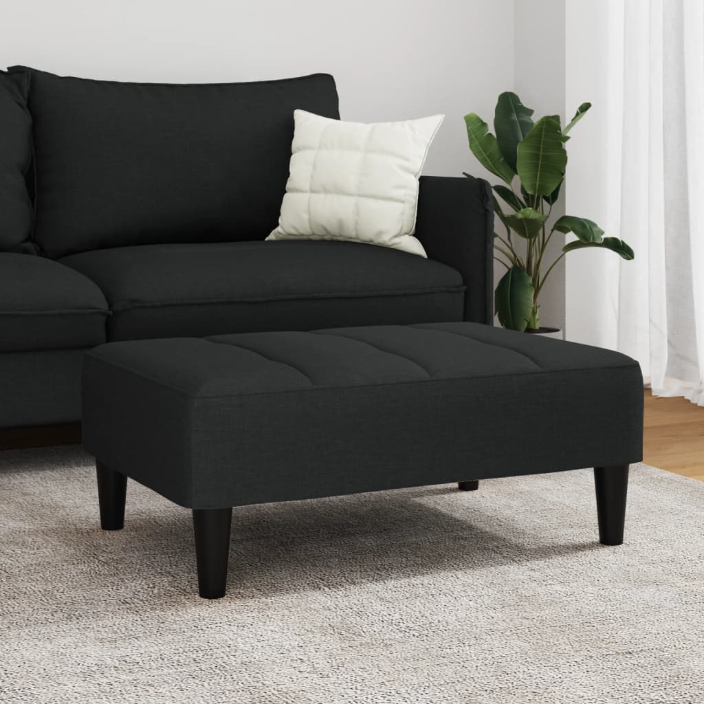 vidaXL Taburet, negru, 77x55x31 cm, catifea vidaXL Taburet, negru, 77x55x31 cm, catifea