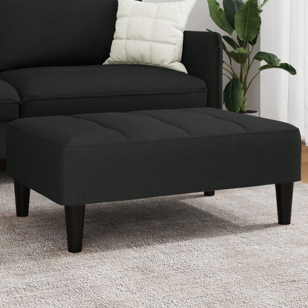 vidaXL Taburet, negru, 77x55x31 cm, catifea vidaXL Taburet, negru, 77x55x31 cm, catifea