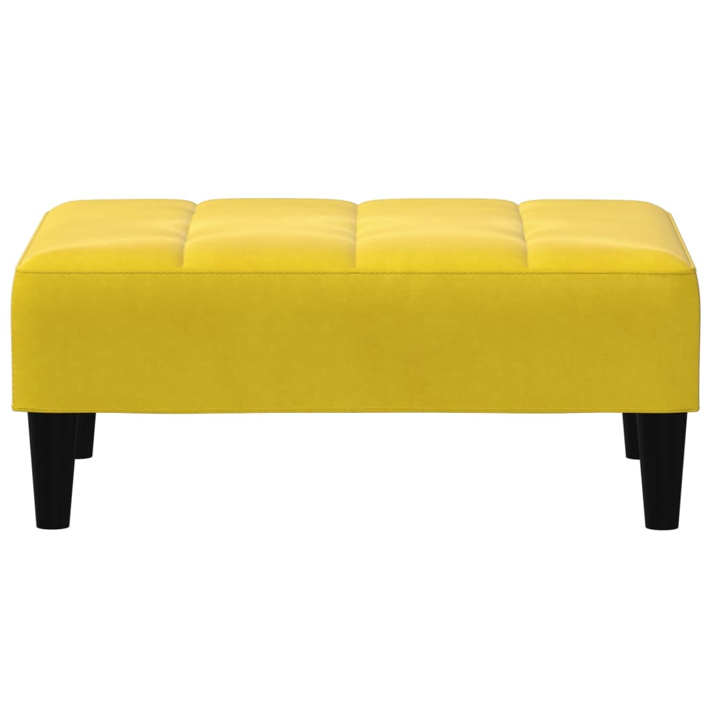 vidaXL Taburet, galben, 77x55x31 cm, catifea vidaXL Taburet, galben, 77x55x31 cm, catifea