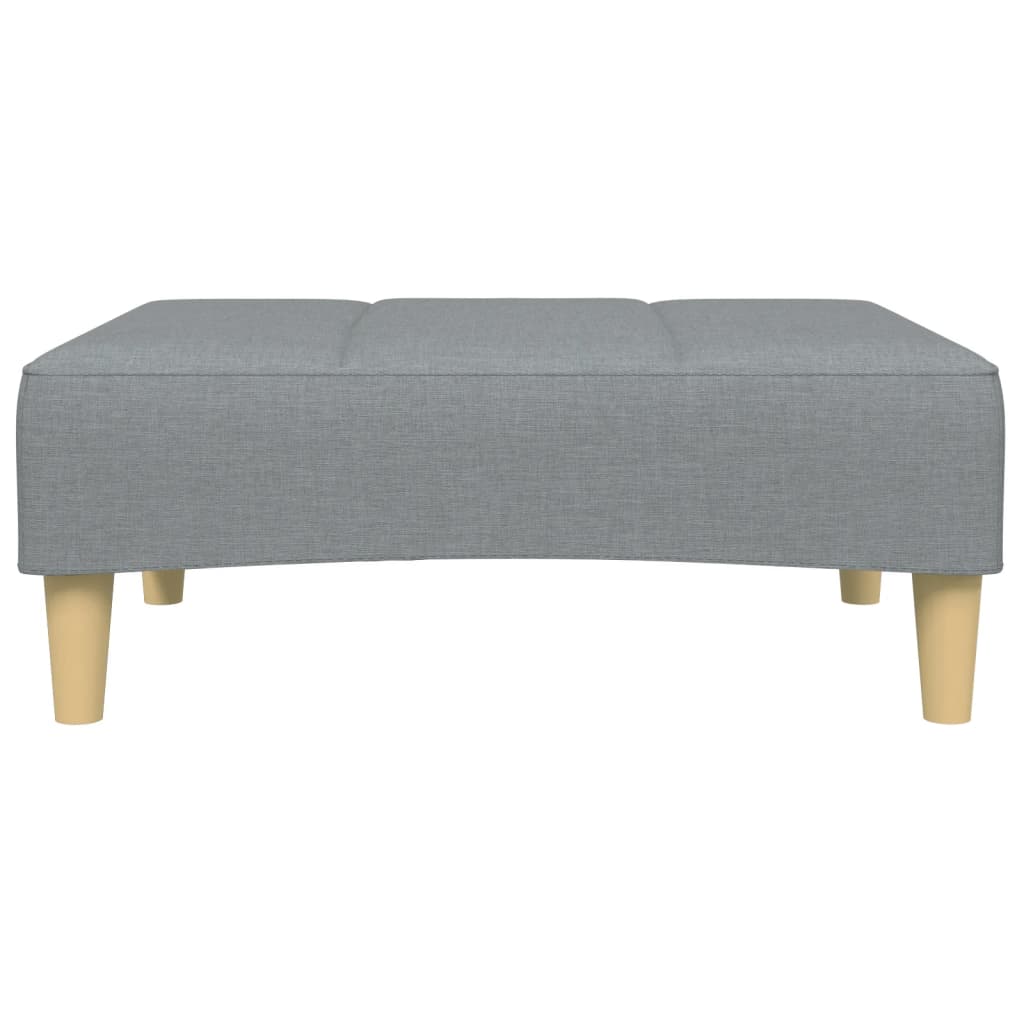 vidaXL Taburet, gri deschis, 77x55x31 cm, material textil vidaXL Taburet, gri deschis, 77x55x31 cm, material textil