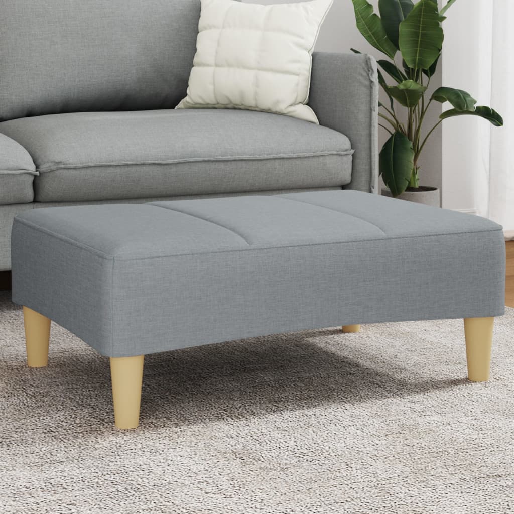 vidaXL Taburet, gri deschis, 77x55x31 cm, material textil vidaXL Taburet, gri deschis, 77x55x31 cm, material textil