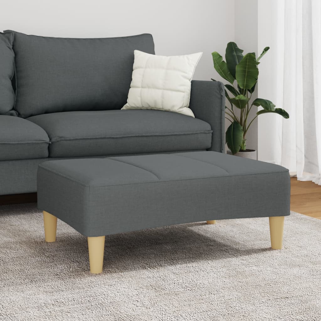 vidaXL Taburet, gri închis, 77x55x31 cm, material textil vidaXL Taburet, gri închis, 77x55x31 cm, material textil
