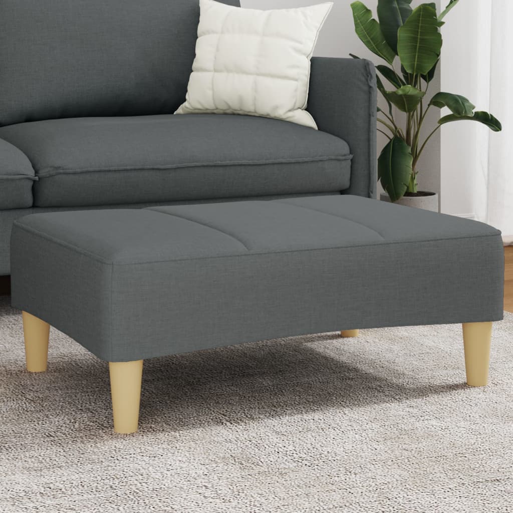 vidaXL Taburet, gri închis, 77x55x31 cm, material textil vidaXL Taburet, gri închis, 77x55x31 cm, material textil